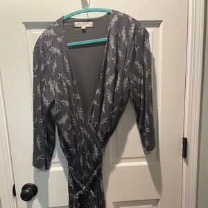 Grey Wrap Dress from The Loft. Size L.